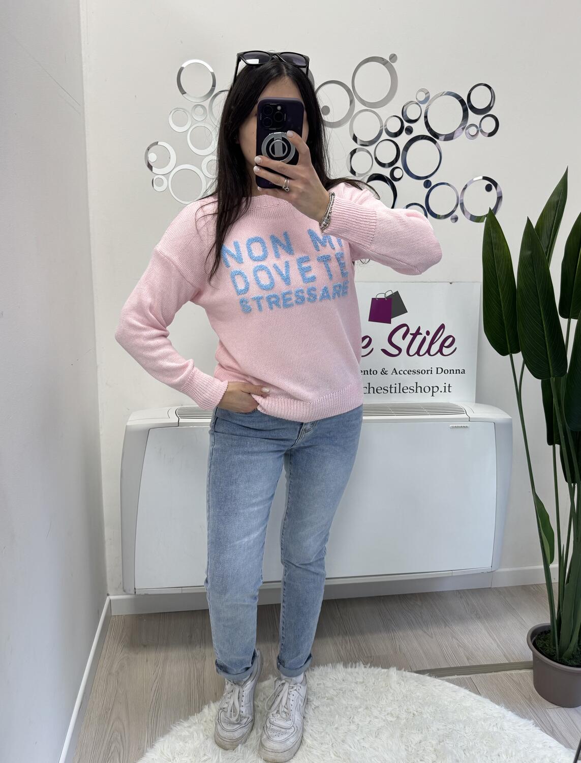 NOVITÀ Pull NON MI DOVETE STRESSARE in 100% cotone