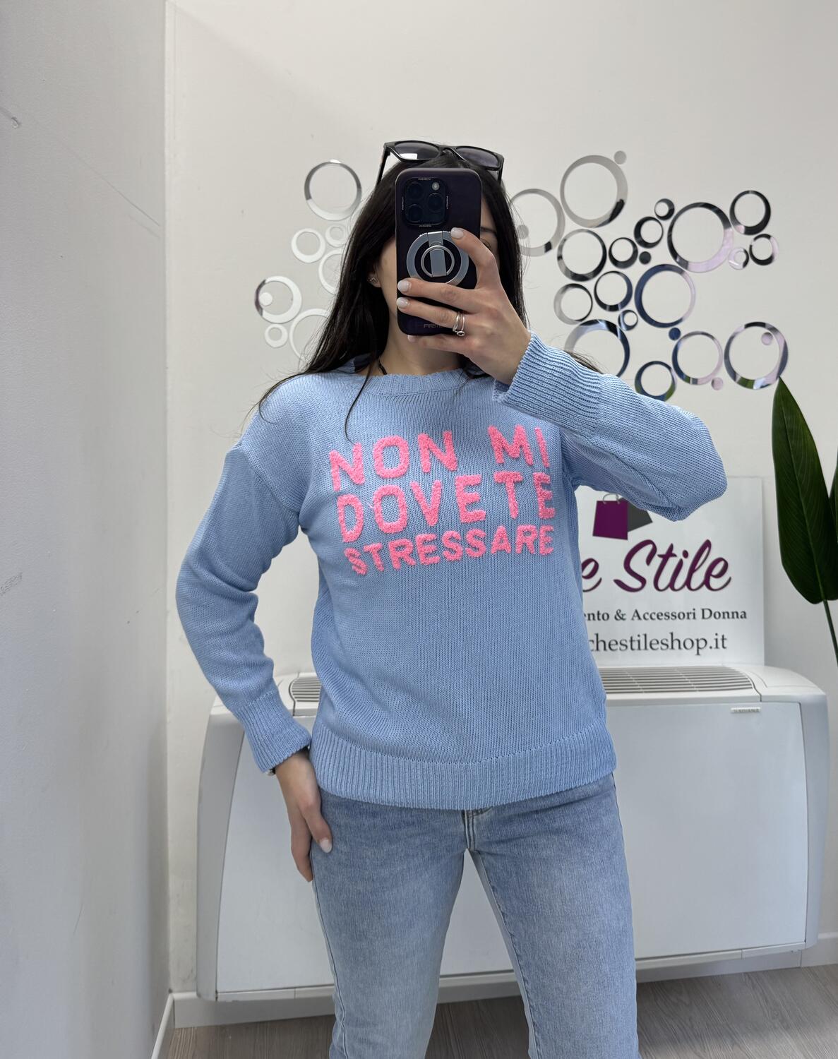 NOVITÀ Pull NON MI DOVETE STRESSARE in 100% cotone