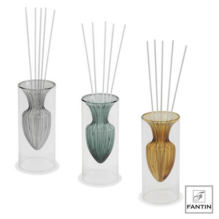 Fantin Argenti – Profumatore/Vaso Anfora in Vetro Ø8xh18 cm con Fragranza