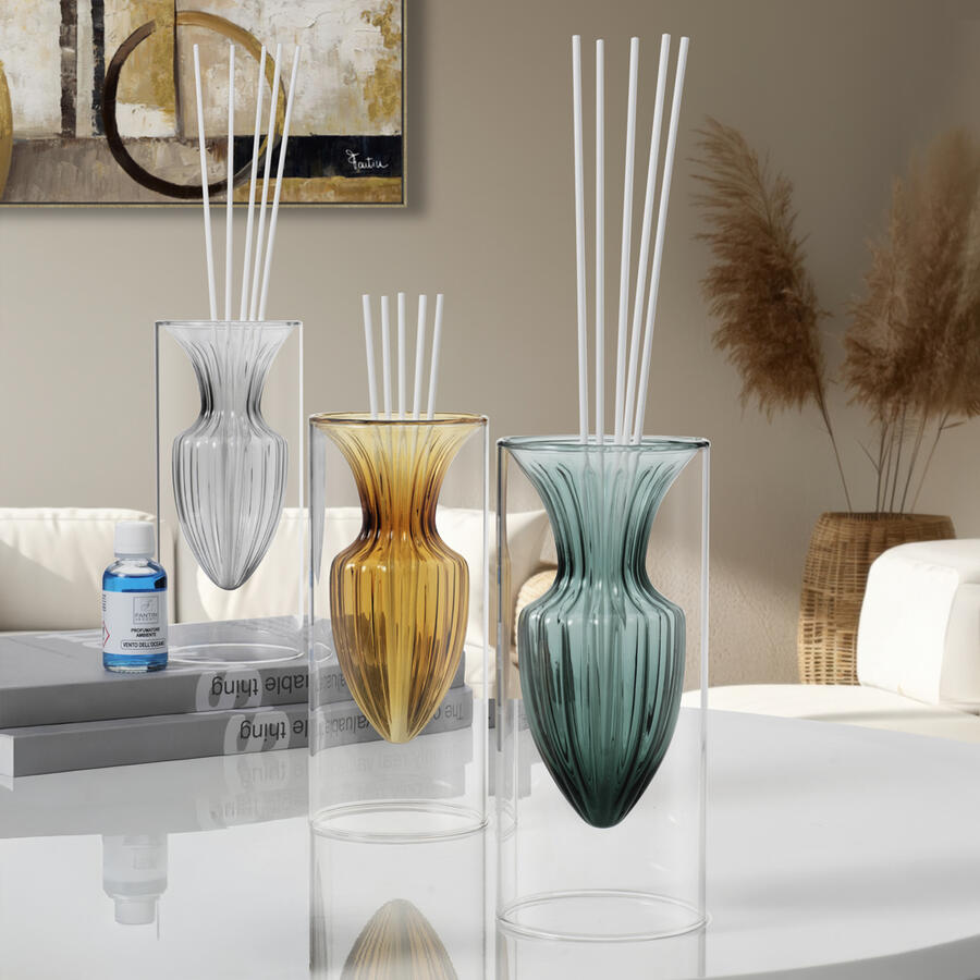 Fantin Argenti – Profumatore/Vaso Anfora in Vetro Ø8xh18 cm con Fragranza