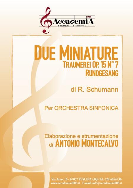 DUE MINIATURE - Antonio Montecalvo / Robert Schumann