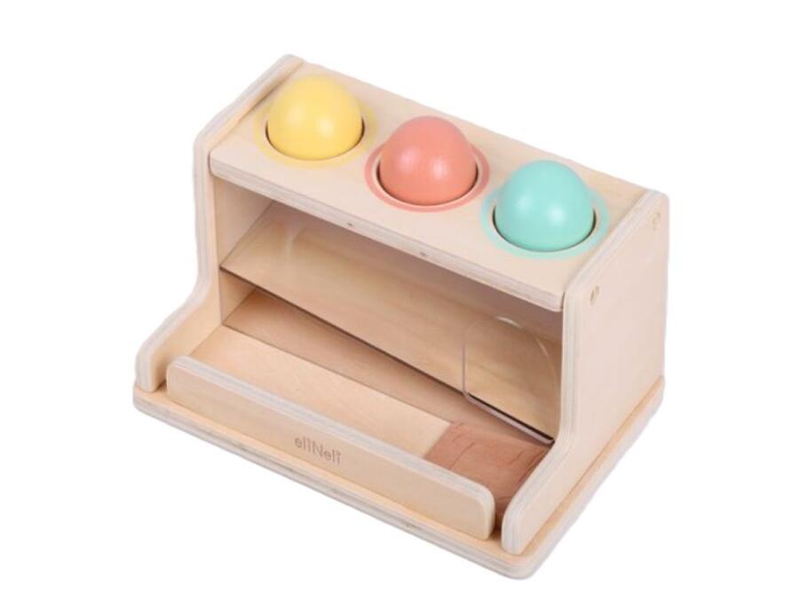 Scatola percorso trasparente con palline