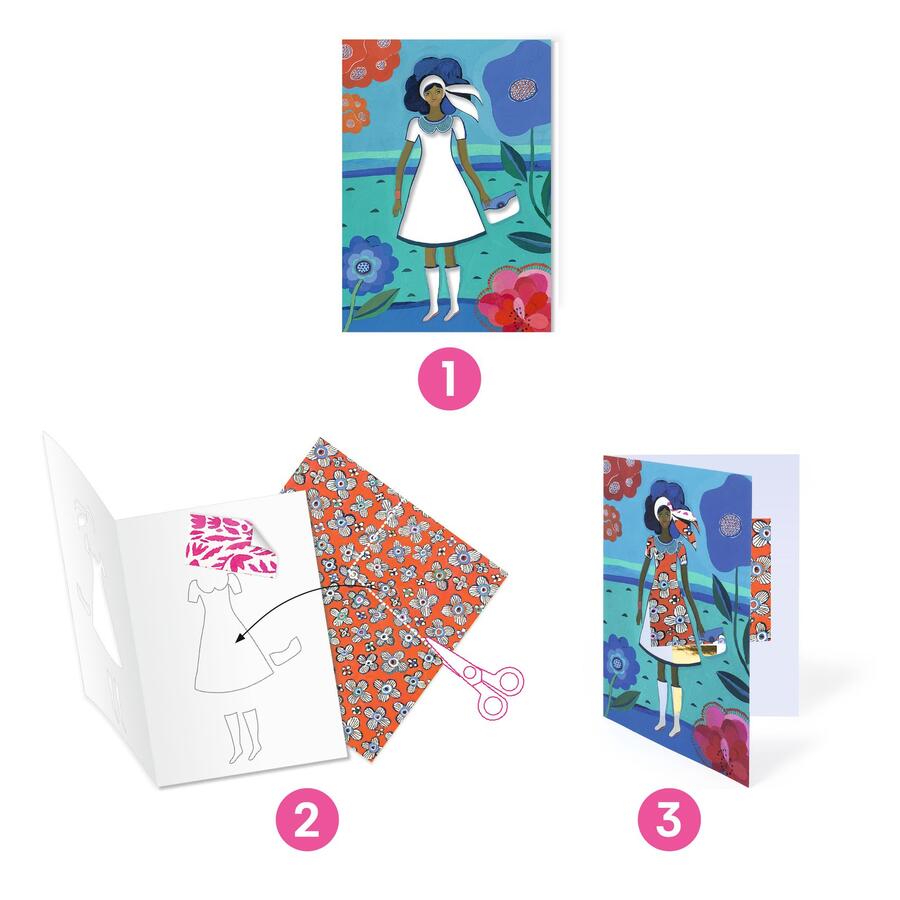 Collage moda tessuti Wax