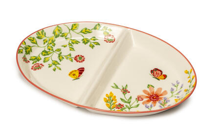Palais Royal – Piatto Ovale a Due Scomparti Collezione Bouquet in Porcellana