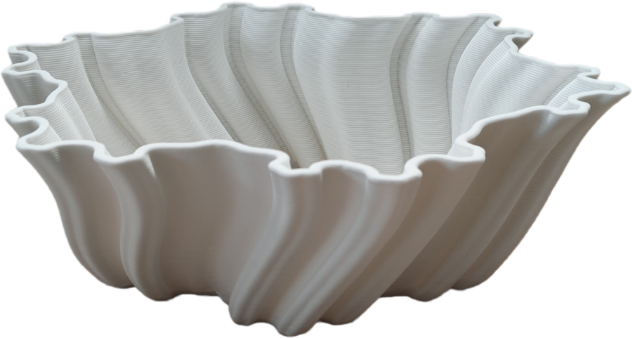 Palais Royal - Coppa Bianca in Porcellana Biscuit Ø32 cm – Design Scultoreo Moderno