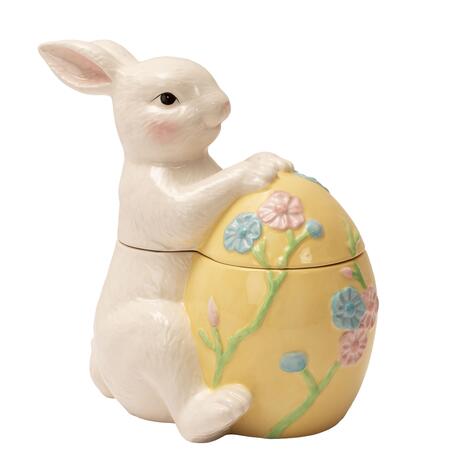 Palais Royal – Scatola in Ceramica Coniglio con Uovo 20x14,5x21h cm
