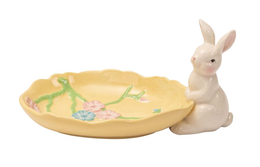 Palais Royal – Piatto Decorativo con Coniglio in Ceramica 19x11,5x9,5 cm