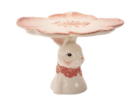 Palais Royal – Alzata in Ceramica con Coniglio 22,5x15h cm