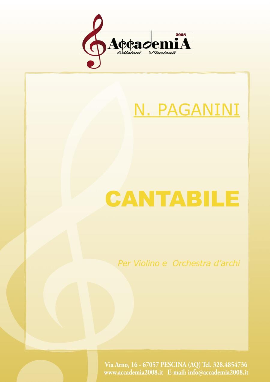 CANTABILE (Violino e Orchestra d'Archi) - Nicola Gaeta / Anton Bianco / Nicolò Paganini