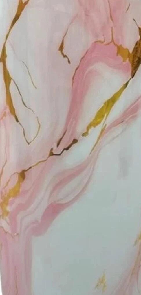 PANNELLO ADESIVO EFFETTO MARMO ROSA E ORO 120 X 300 cm PVC DECORAZIONE NEW