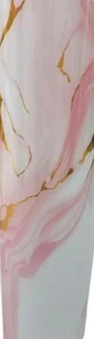 PANNELLO ADESIVO EFFETTO MARMO ROSA E ORO 120 X 300 cm PVC DECORAZIONE NEW