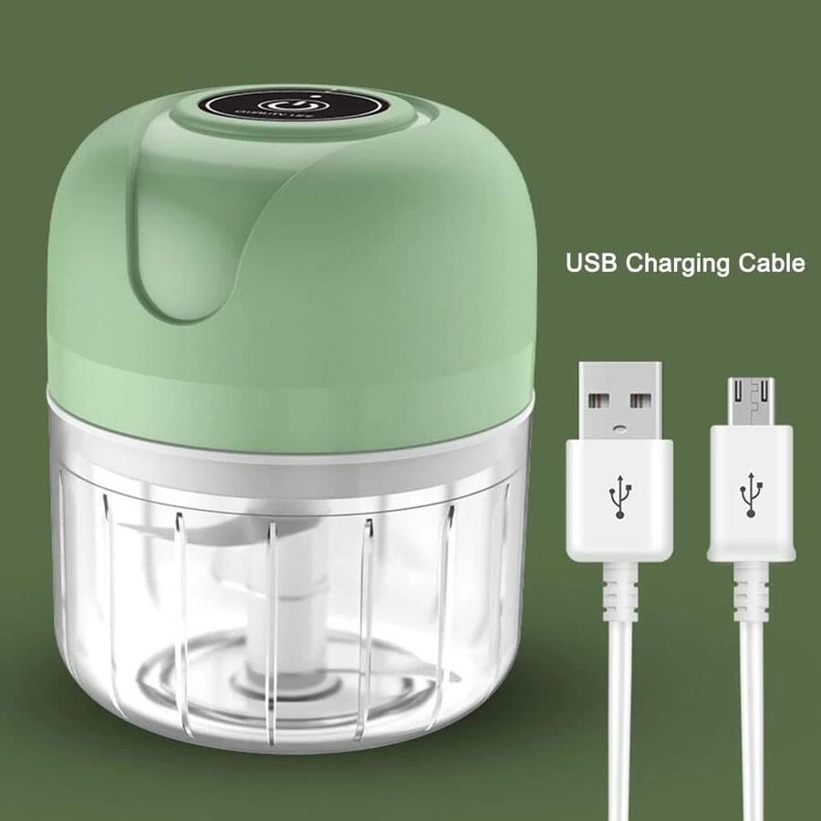 MINI TRITATUTTO PORTATILE RICARICABILE USB ELETTRICO TRITA CARNE VERDURE FRUTTA