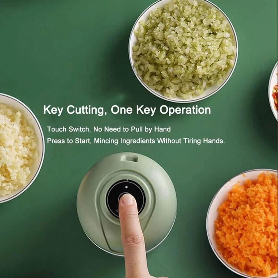 MINI TRITATUTTO PORTATILE RICARICABILE USB ELETTRICO TRITA CARNE VERDURE FRUTTA