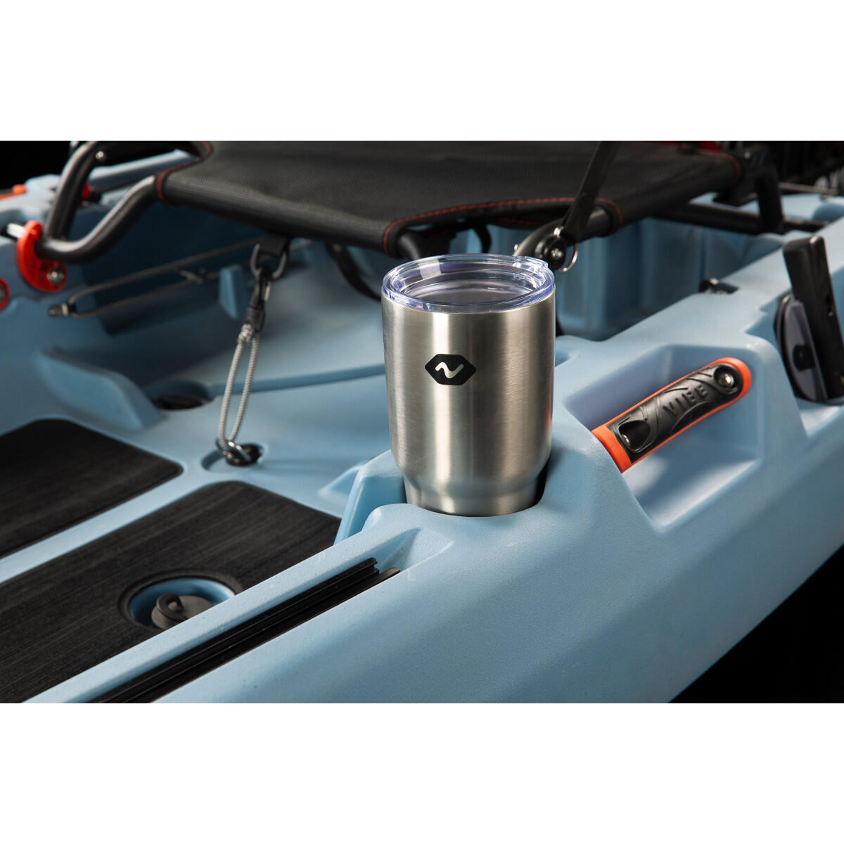 Kayak da pesca a pedali Vibe Makana 100 con sistema a pinnette X Drive - Raven - 305 cm