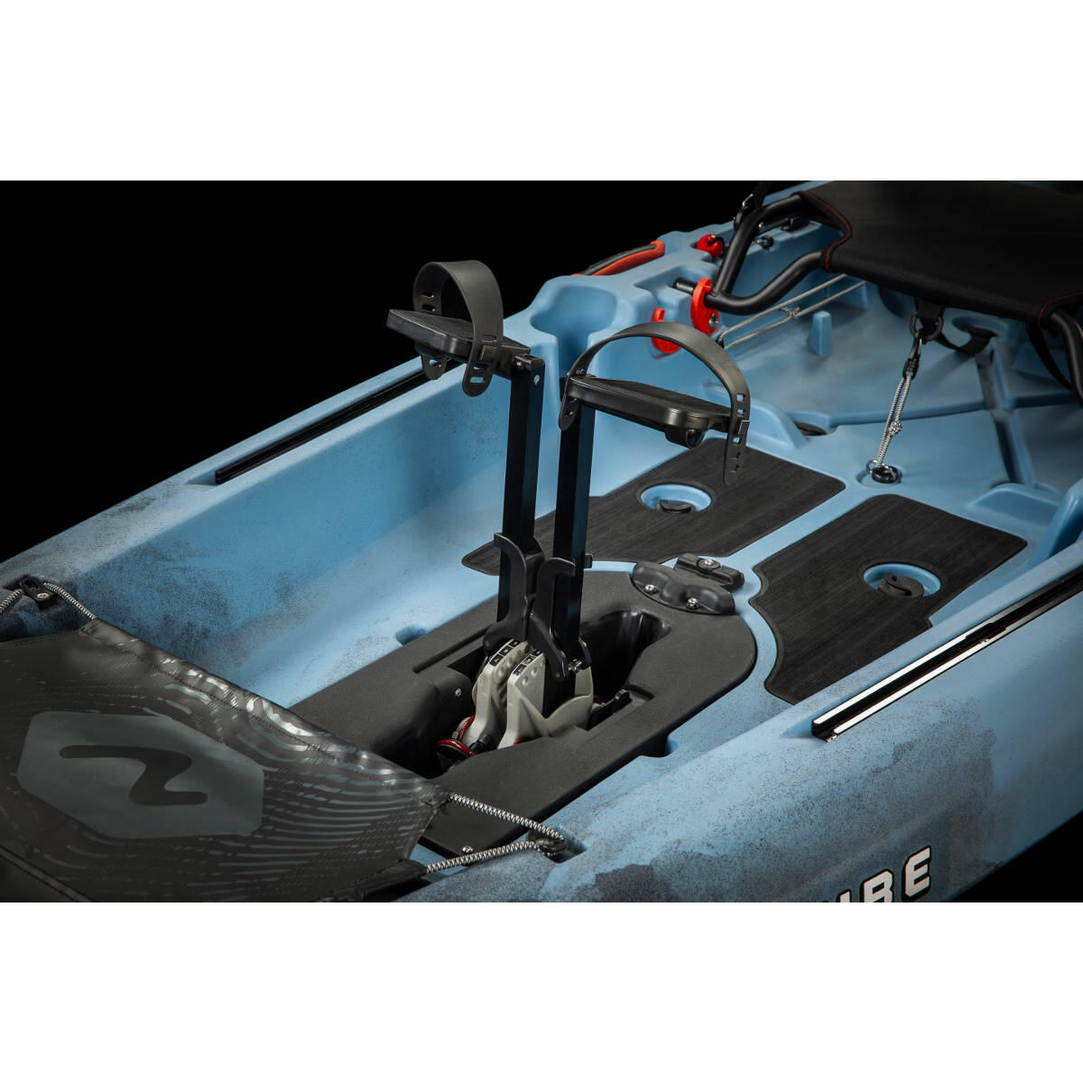 Kayak da pesca a pedali Vibe Makana 100 con sistema a pinnette X Drive - Raven - 305 cm