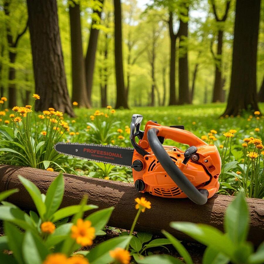 Motosega a Scoppio per Potatura 25CC 0.9kW Leggera 2.4Kg con Lama Carving 30cm