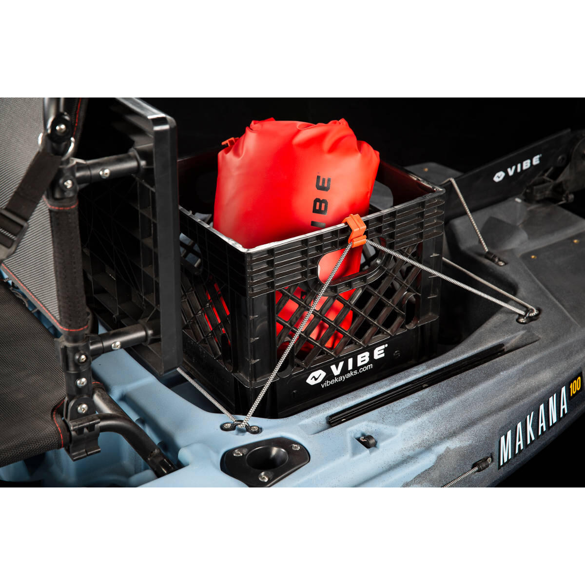 Kayak da pesca a pedali Vibe Makana 100 con sistema ad elica Impulse Drive - Raven - 305 cm