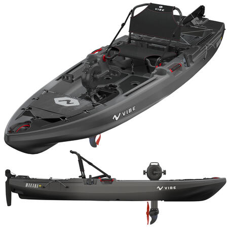 Kayak da pesca a pedali Vibe Makana 100 con sistema ad elica Impulse Drive - Raven - 305 cm