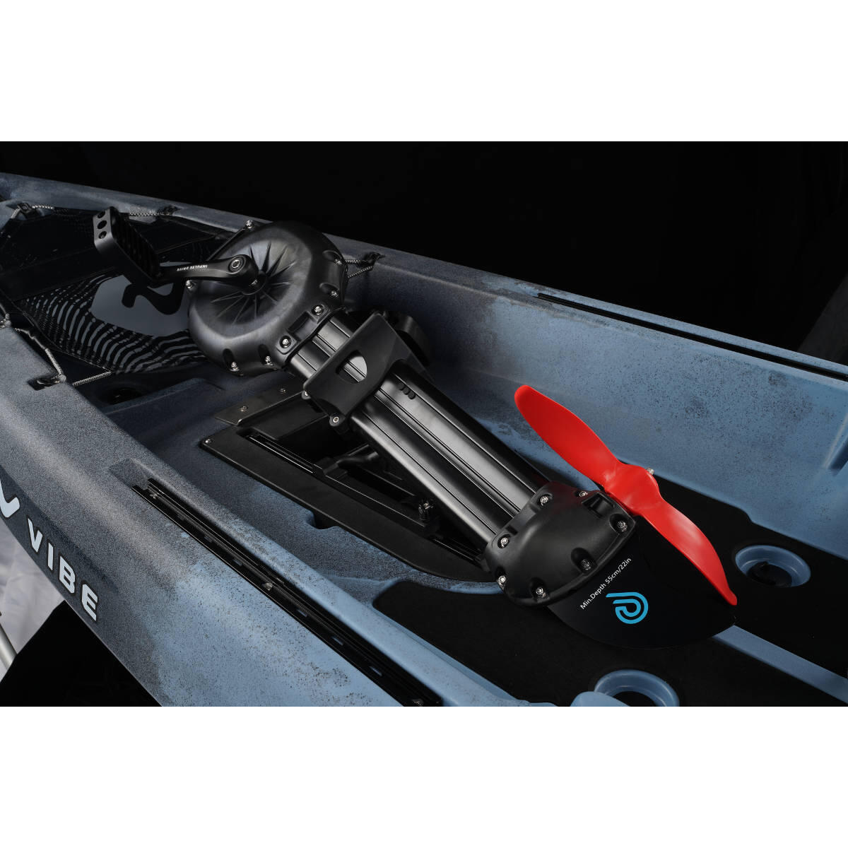 Kayak da pesca a pedali Vibe Makana 100 con sistema ad elica Impulse Drive - Raven - 305 cm