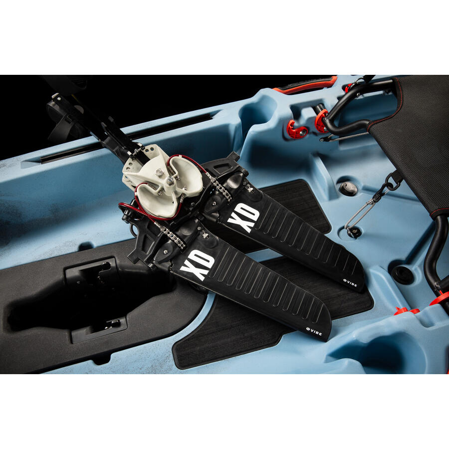 Kayak da pesca a pedali Vibe Makana 100 con sistema a pinnette X Drive - Raven - 305 cm