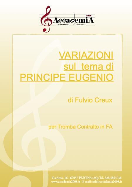VARIAZIONI SUL TEMA DI PRINCIPE EUGENIO - Fulvio Creux
