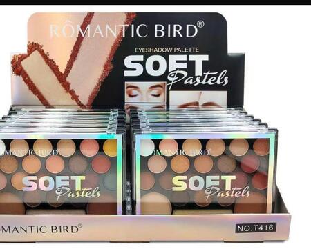 ROMANTIC BIRD EYESHADOW PALETTE SOFT PASTELS
 [Conf.da 12 pezzi]