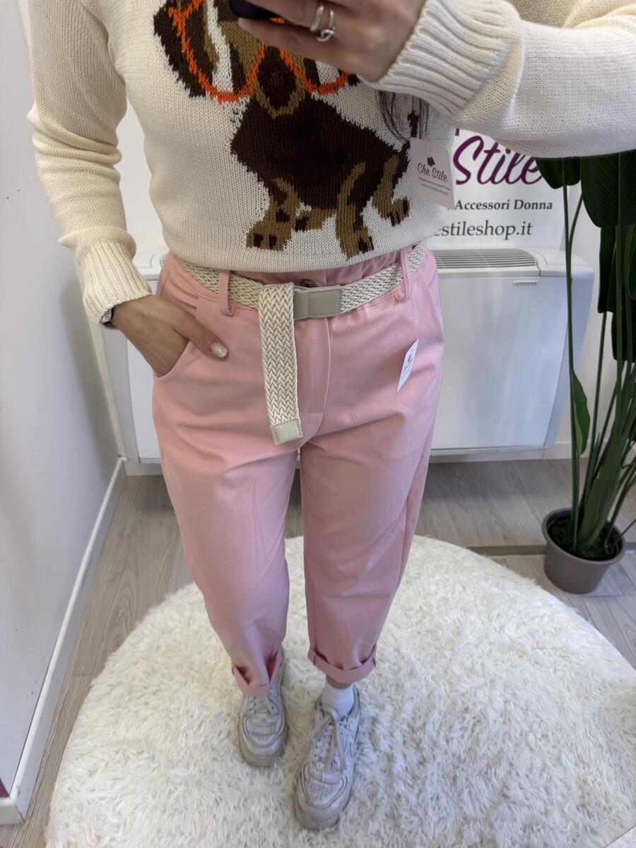 NOVITÀ Pantalone mom fit simil cotone