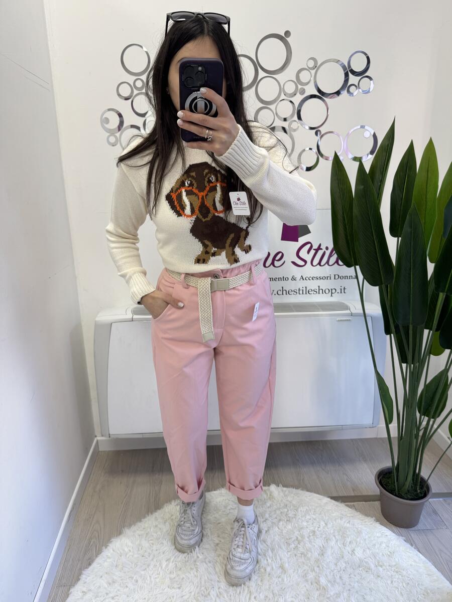 NOVITÀ Pantalone mom fit simil cotone