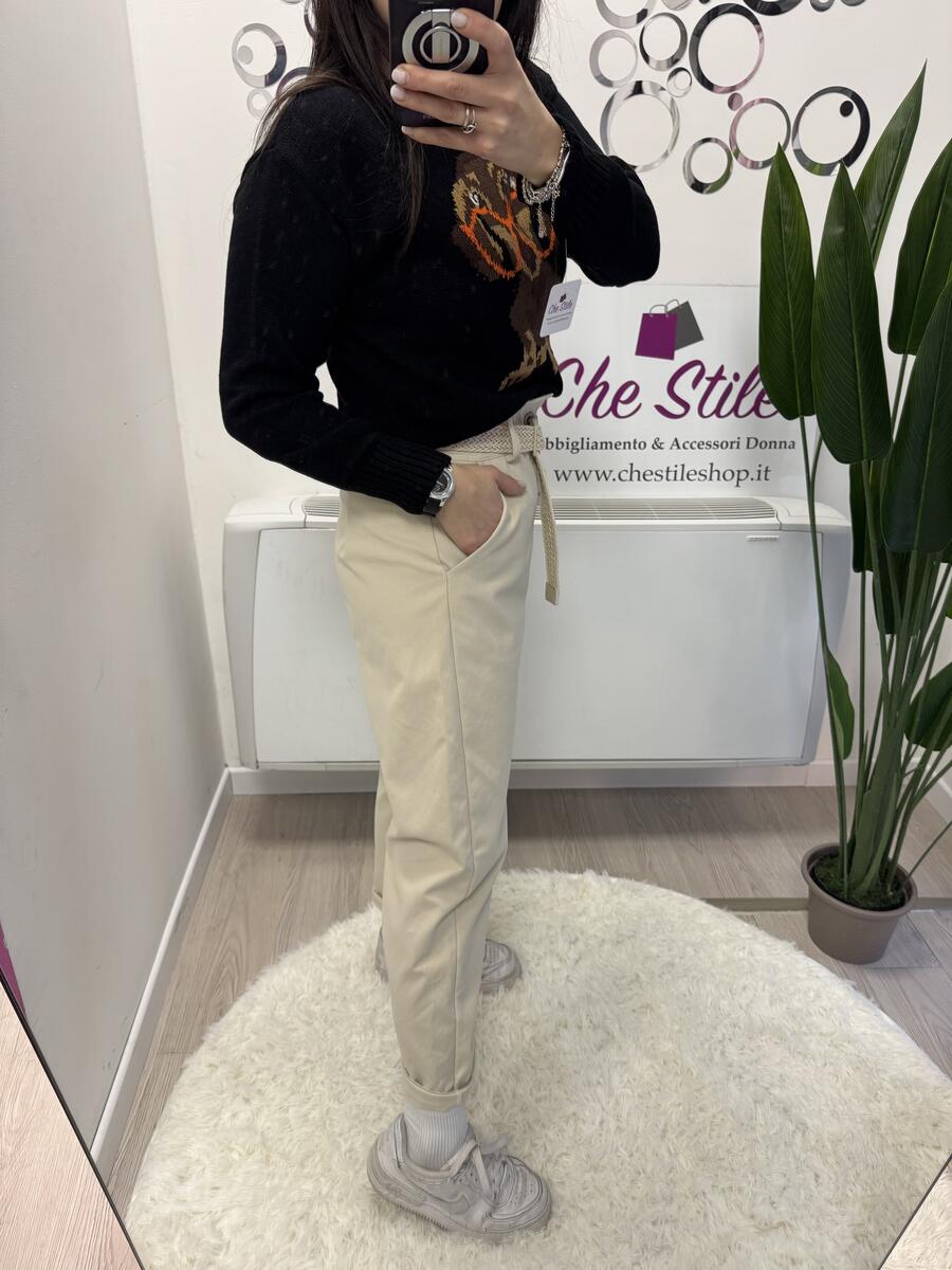NOVITÀ Pantalone mom fit simil cotone