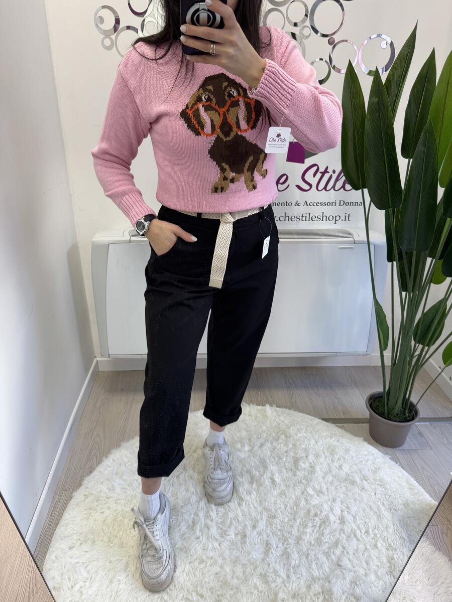 NOVITÀ Pantalone mom fit simil cotone