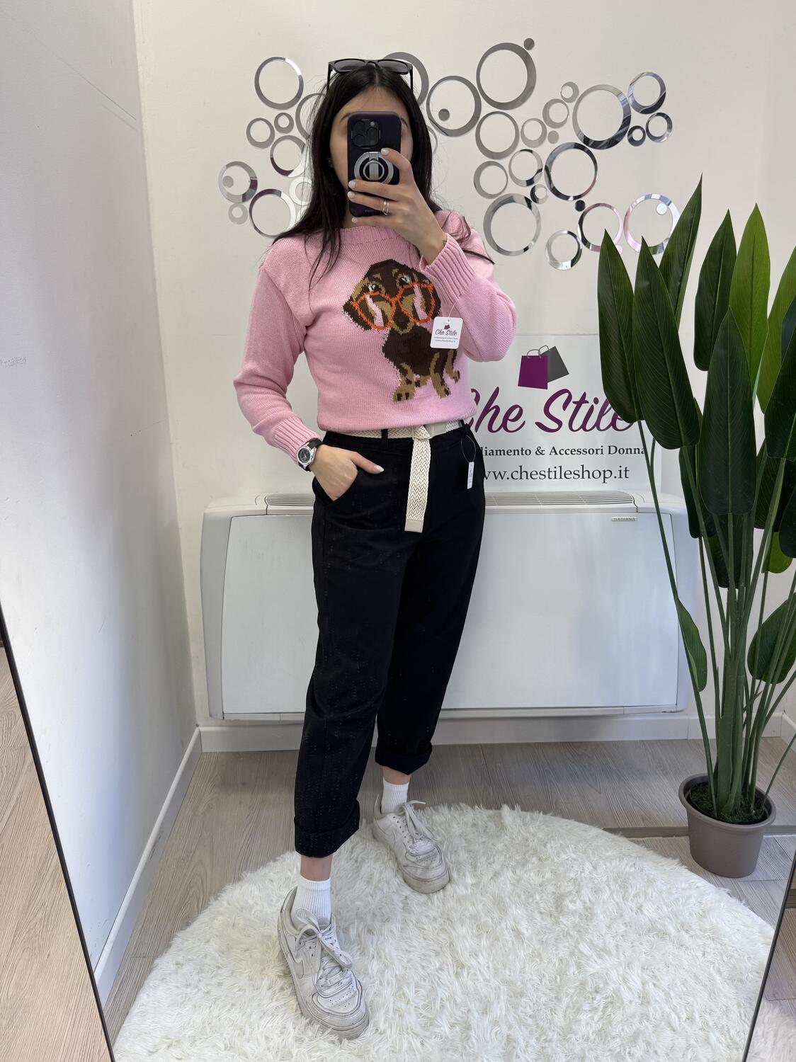 NOVITÀ Pantalone mom fit simil cotone