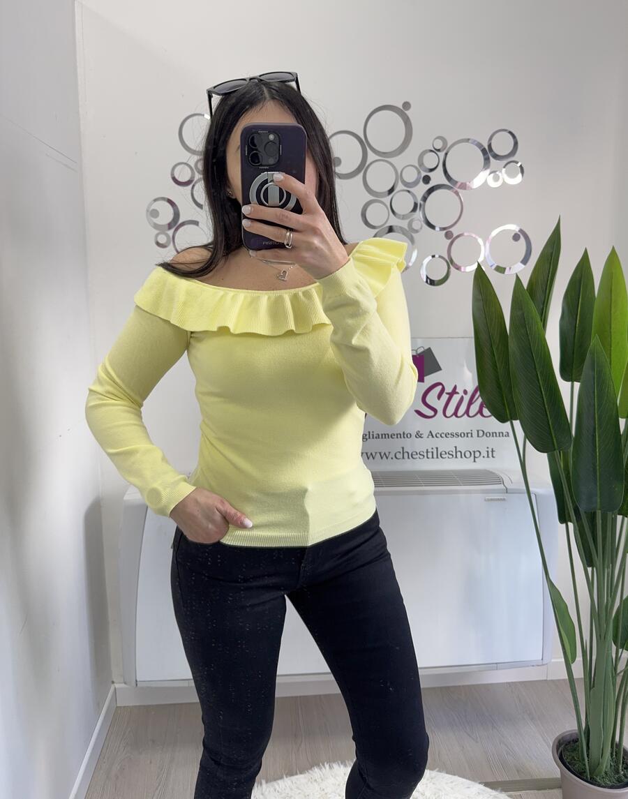 NOVITÀ Pull in viscosa scollo a barca voulant