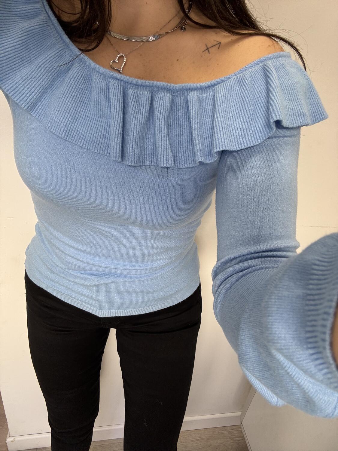 NOVITÀ Pull in viscosa scollo a barca voulant