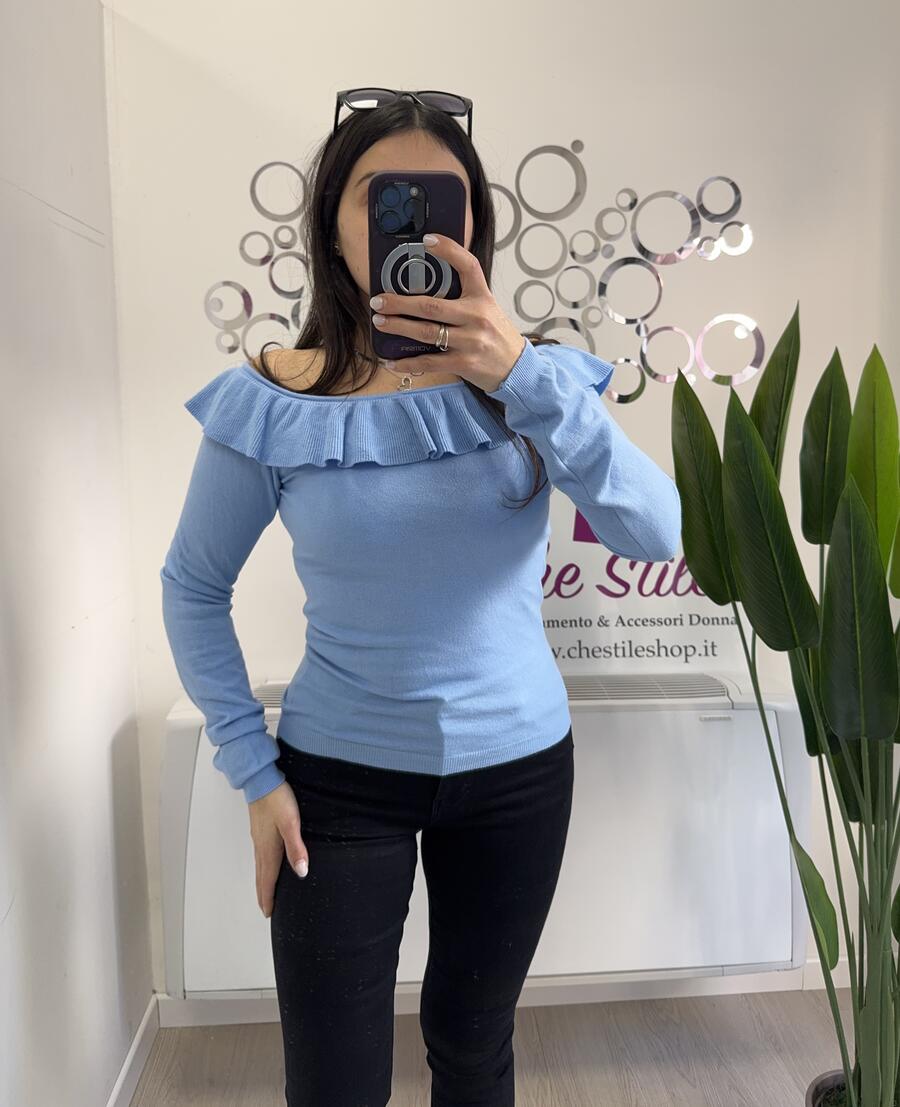 NOVITÀ Pull in viscosa scollo a barca voulant