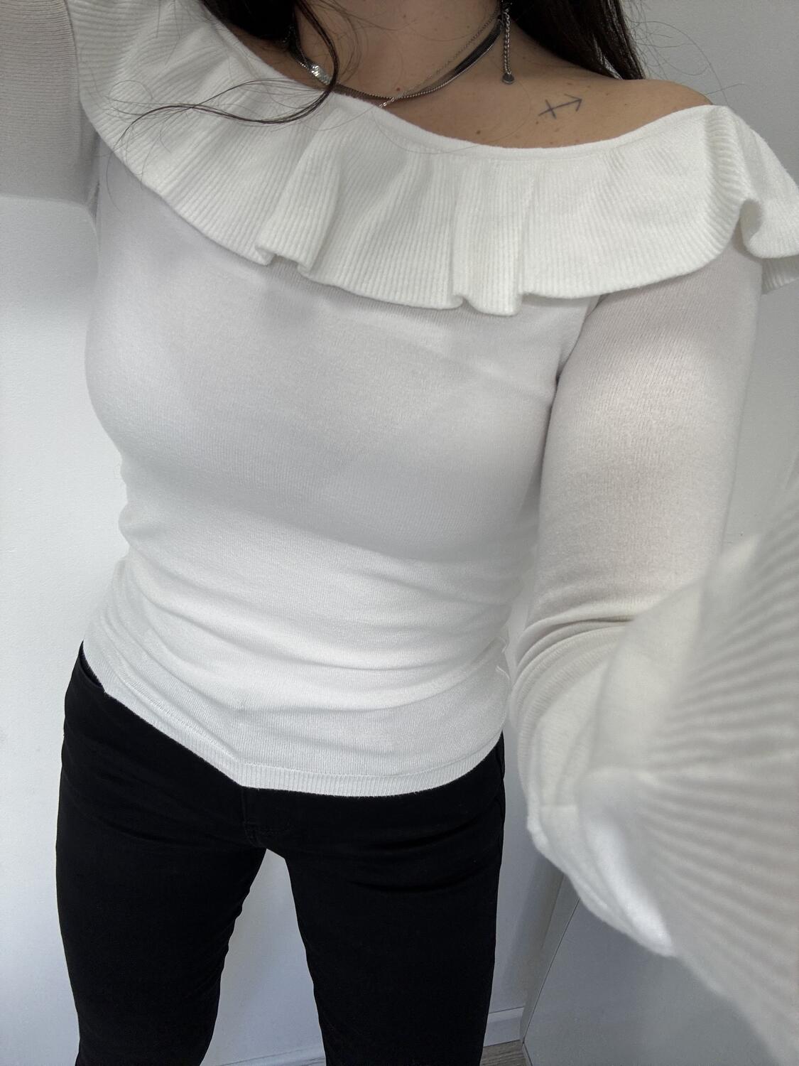 NOVITÀ Pull in viscosa scollo a barca voulant