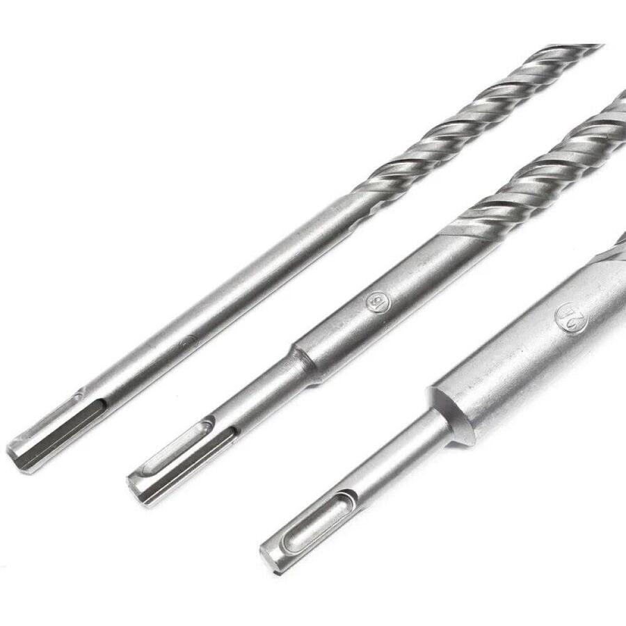 Set 3 Punte per Muro SDS Plus 100 cm per Trapano Tassellatore e Demolitore