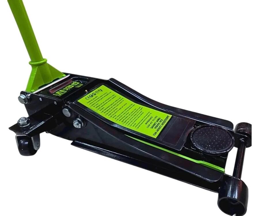 CRIC A CARRELLO RIBASSATO 5 TON CON DOPPIO PISTONE CRICK SOLLEVATORE IDRAULICO