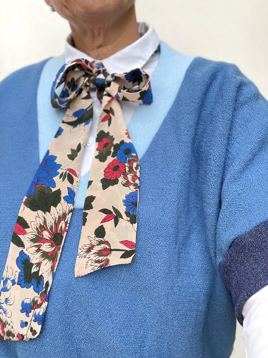 Sciarpa vinaccia e rosa pallido