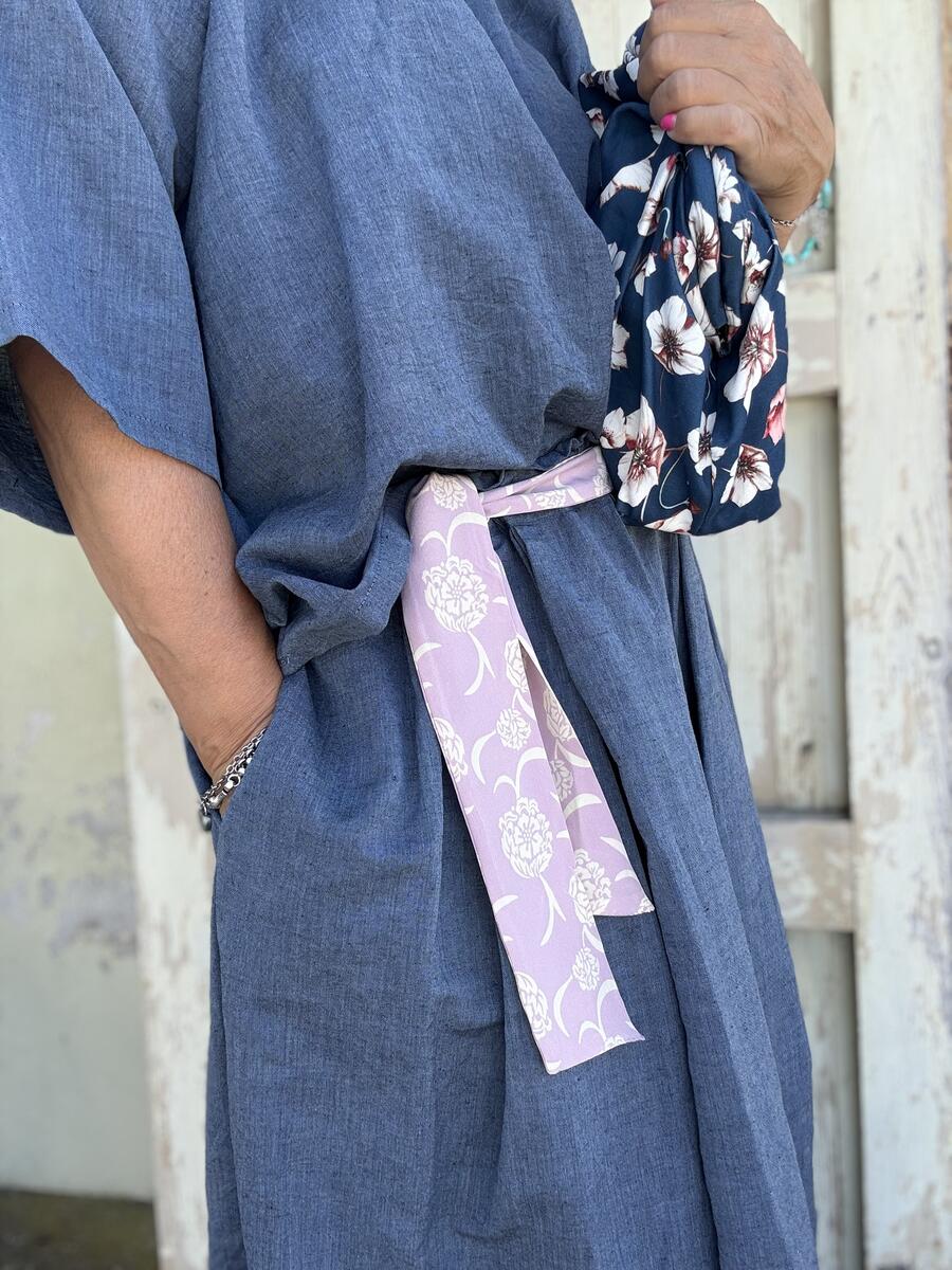 Sciarpa vinaccia e rosa pallido