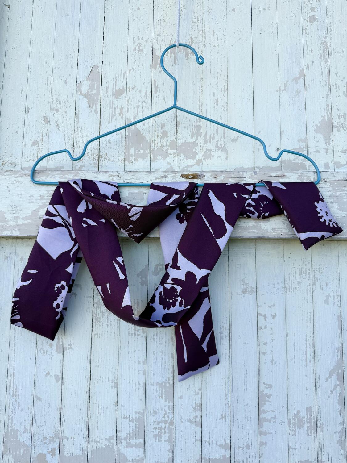 Sciarpa vinaccia e rosa pallido