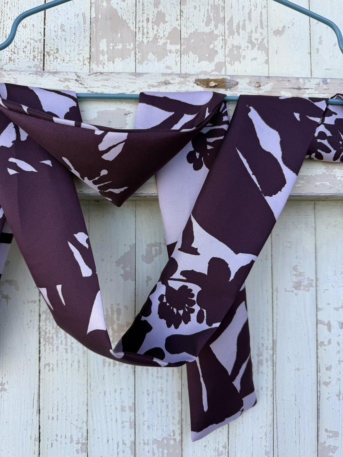 Sciarpa vinaccia e rosa pallido