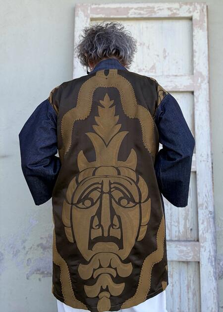 Kimono tragicomico marrone 