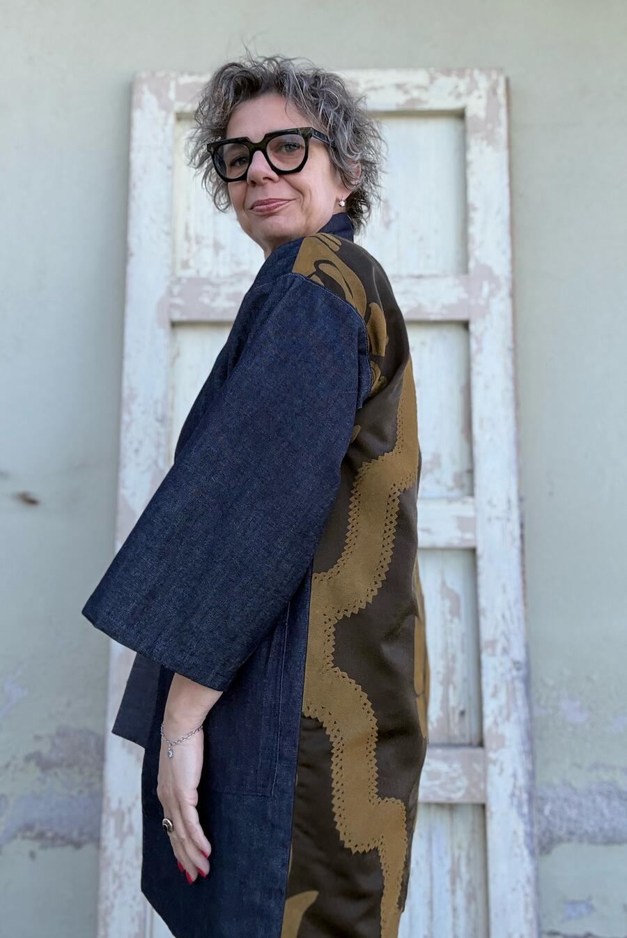 Kimono tragicomico marrone 