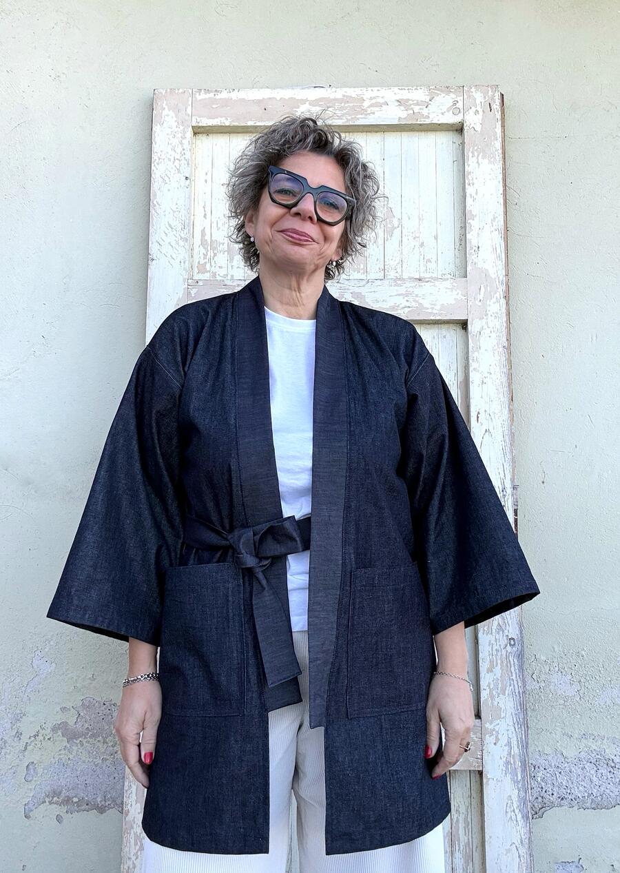 Kimono tragicomico marrone 