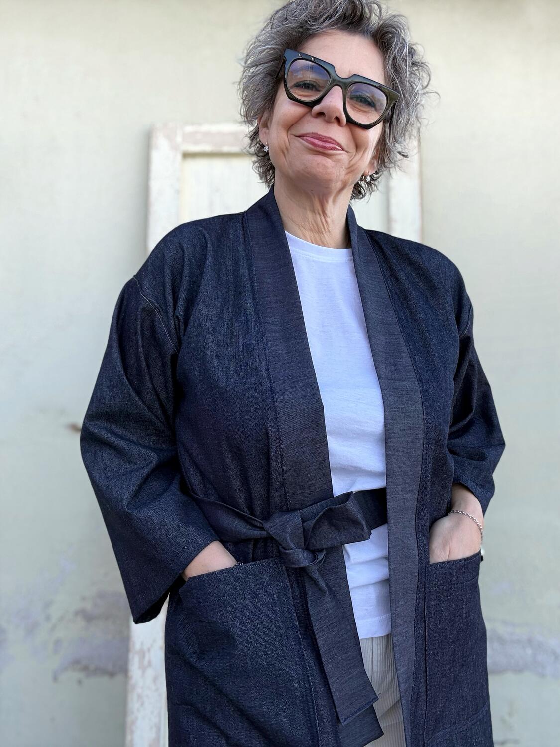 Kimono tragicomico marrone 