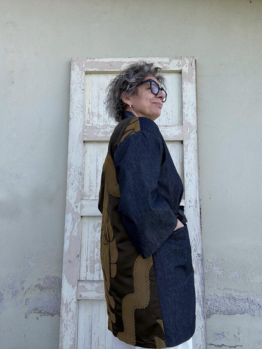 Kimono tragicomico marrone 