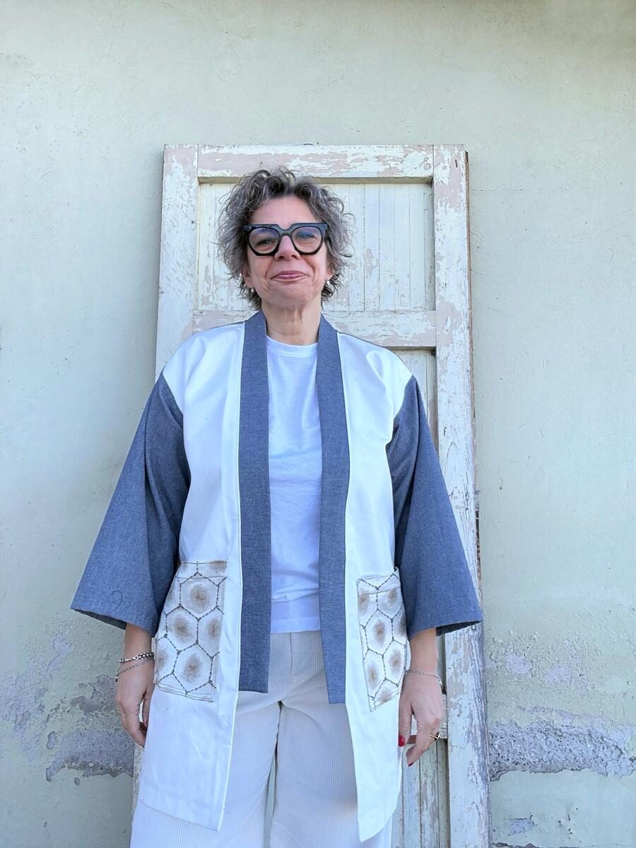 Copia di Kimono tragicomico grigio