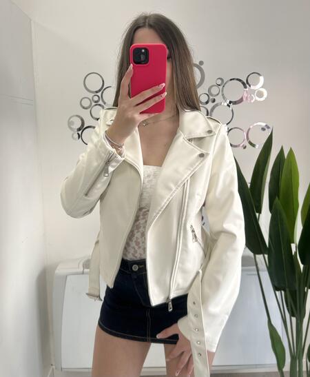 NOVITÀ Chiodo bianco in eco pelle 