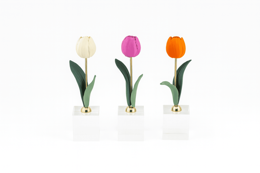 Chiaraela – Pianta Tulipano Decorativa su Base Cubo