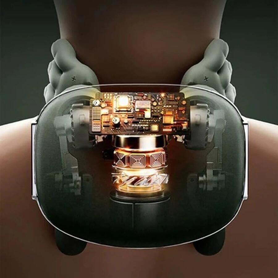 MASSAGGIATORE 4D SHIATSU COLLO E CERVICALE SENZA FILI CON CALORE 